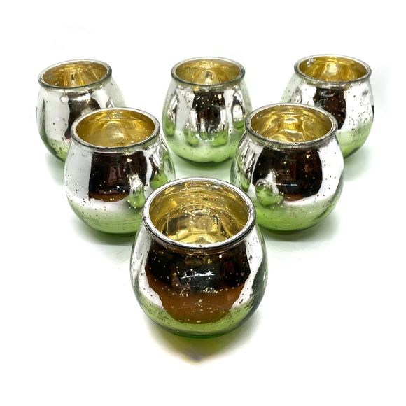 Pier 1 Other - Ombre Mercury Glass Candle Holders - Set of 6